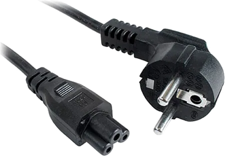 Xclio 40cm Euro Plug to C5 Clover Leaf Power Cable