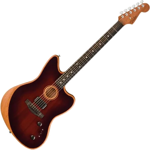 Ex Display Fender - American Acoustasonic Jazzmaster All-Mahogany, Bourbon Burst
