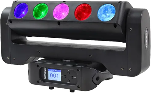 Equinox - Switchblade Beam & Strobe lighting, 5 x 40W quad-colour LEDs/250 tri-colour 5050 SMD LEDs