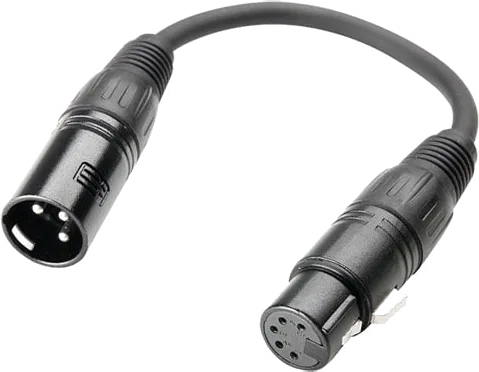 Adam Hall Cables 3 STAR DHM 0020 DMX Adapter XLR female 5-pin to XLR male 3-pin 0.2 m