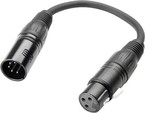 Adam Hall Cables 3 STAR DGF 0020 DMX Adapter XLR male 5-pin to XLR female 3-pin 0.2 m