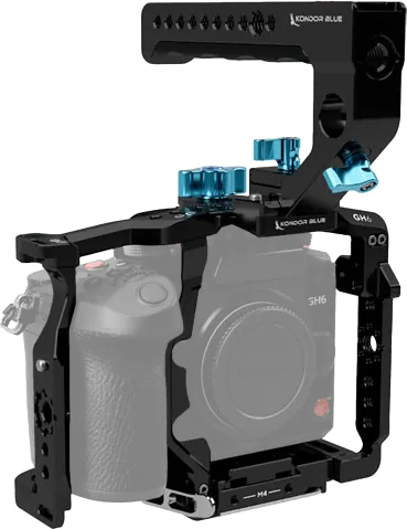 Kondor Blue Panasonic LUMIX GH6 Cage With Top Handle (Raven Black)