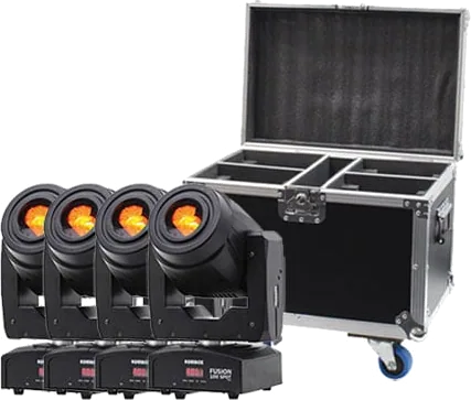 Equinox Fusion 100 Spot MKII (x4) and Flight Case