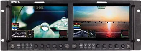 SWIT M-1093F Dual 9-inch FHD Waveform Rack LCD Monitor