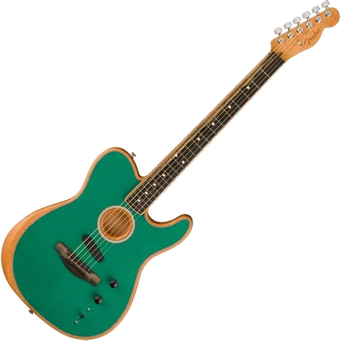 Ex Display Fender Ltd Ed American Acoustasonic Telecaster - Aqua Teal