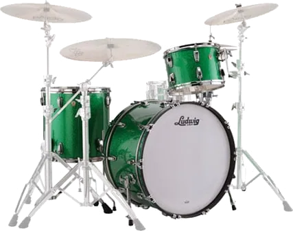 Ludwig Classic Maple Pro Beat 24" 3pc Shell Pack- Green Sparkle