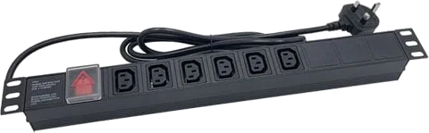 Powercool 1U PDU Horizontal Type 6Way IEC C19 1.8m