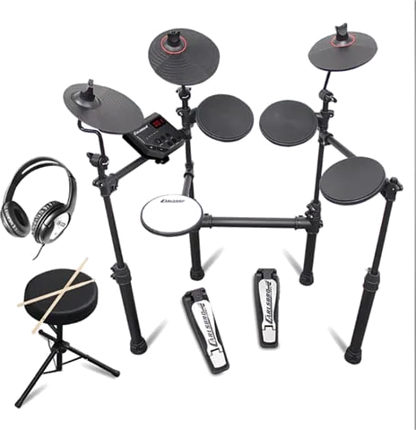 Carlsbro - Commander 100 Electronic Kit Bundle Pack, included Headphones and Drum Throne