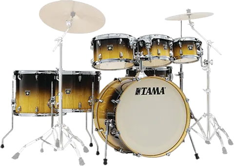 Tama Superstar Classic 7-Piece Maple Acoustic Drum Kit Gloss Lacebark Pine Fade
