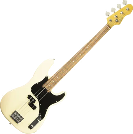 Blade Austin Classic Bass, Vintage White, Pau Ferro FB, Chrome Parts