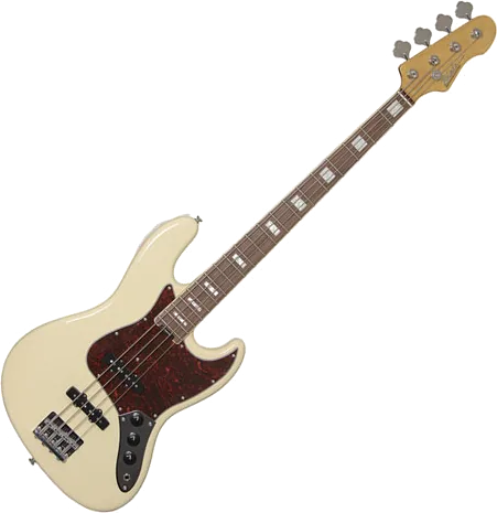 Blade B-1 Classic 4-String Bass Guitar Vintage White