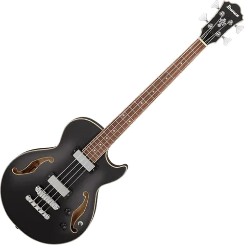 Ibanez AGB200-BKF Semi Hollowbody Bass Guitar - Black Flat