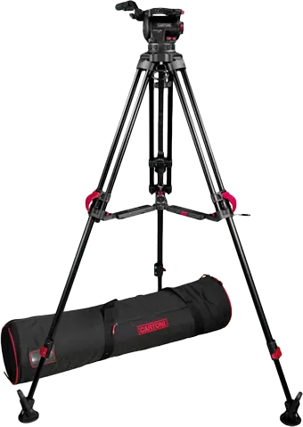 Cartoni Focus 10 Red Lock Mid Level Tripod Kit