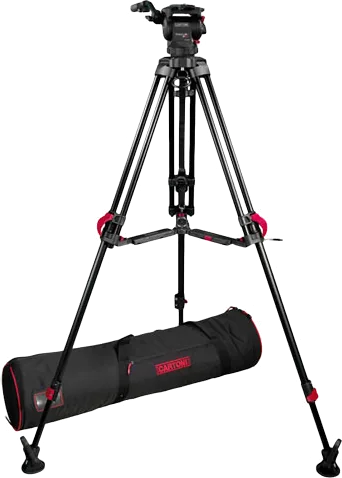 Cartoni Focus 8 Red Lock Mid Level Tripod Kit