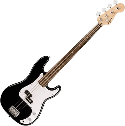 Squier Sonic Precision Bass, Laurel Fingerboard, White Pickguard, Black