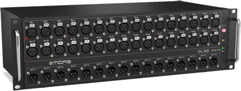 Midas DL32 - 32 Input, 16 Output Stage Box with 32 Midas Microphone Preamplifiers, ULTRANET and ADAT