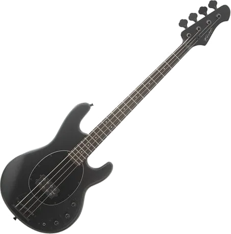 Fairclough - OBP Satin Black, Black Pick Guard, Wilkinson Humbucker, 4 String Bass Guitar