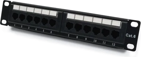 HiPoint 12 Port Cat6 1U Patch Panel