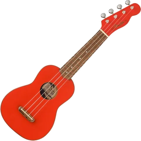 Fender FSR Venice Soprano Ukulele, Walnut Fingerboard, Fiesta Red