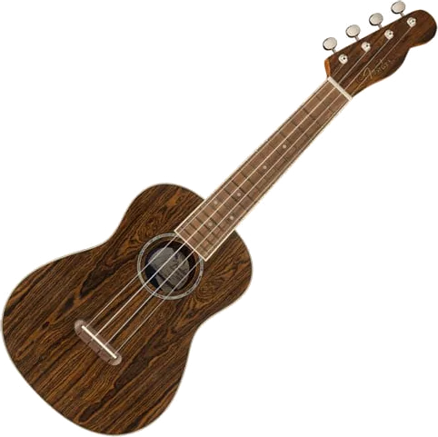 Fender Zuma Exotic Concert Ukulele, Walnut Fingerboard, Bocote