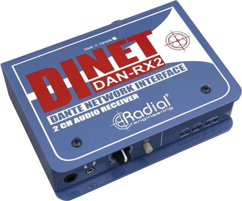 Radial DiNET DAN-RX2 2-Channel Dante Network Receiver