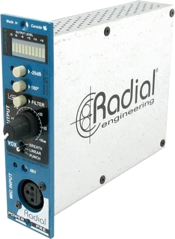 Radial Workhorse PowerPre Microphone Preamplifier 500 Series