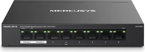 Mercusys MS108GP 8-Port Desktop PoE+ Network Switch