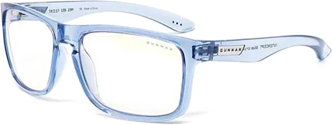 GUNNAR Optiks Intercept Blue Light Filter Glasses, Blue Crystal, Clear Tint