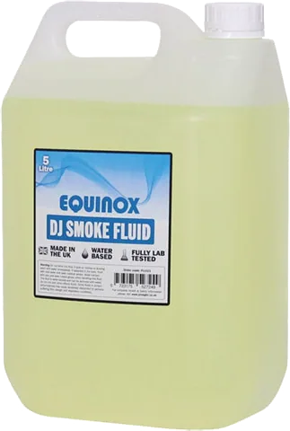Equinox - DJ Smoke Fluid for Use with Most Water Based Foggers and Smoke Machines with 1200W Heaters, 5 Litres