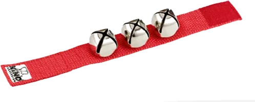 NINO - Percussion Wrist Bell, 9" Strap, Red