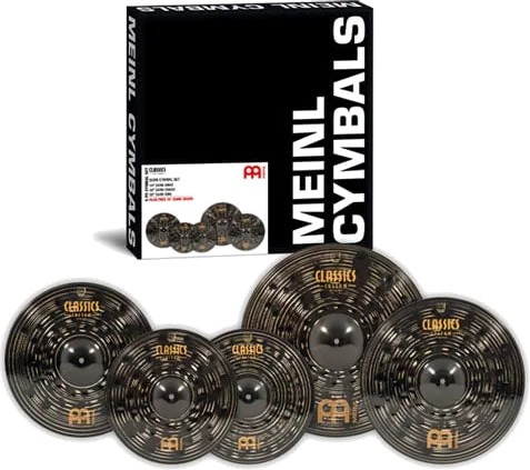 Meinl Classics Custom Dark Bonus Cymbal Set 14" Hi- Hat, 16" Crash, 18" Crash, 20" Ride Cymbal