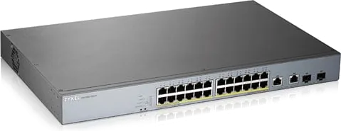 24 Port Zyxel GS1350-26HP Gigabit Smart Managed PoE Switch with GbE Uplink, 24x 10/100/1000 PoE, 2 x GbE Combo, 375W PoE