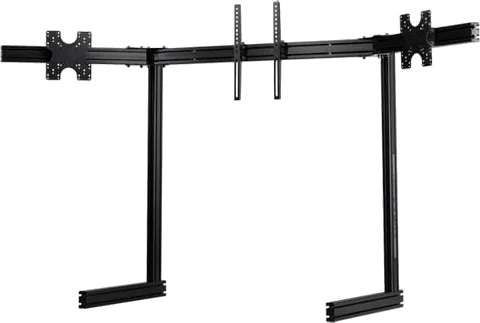 Next Level Elite Freestanding Complete Triple Monitor Stand, 200x200 VESA, Highly Adjustable, Up to 65" Monitors