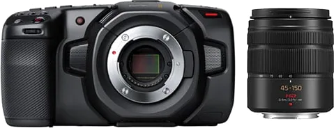 Blackmagic Design Pocket Cinema Camera 4K with Panasonic Lumix 45-150mm Lens