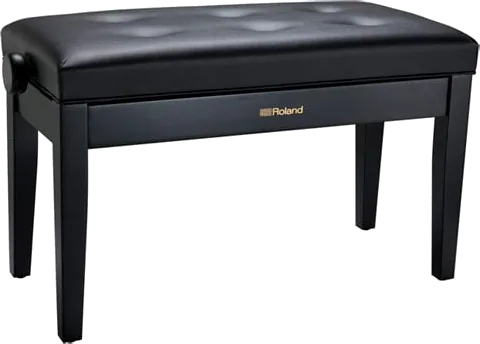 Roland - RPB-D300BK Piano Bench, Duet Size, Satin Black, Vinyl Seat
