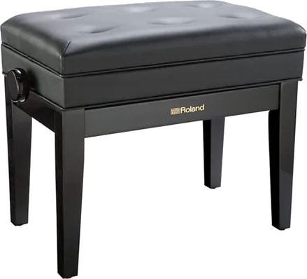 Roland - RPB-400BK Premium Height Adjustable Piano Bench, Satin Black