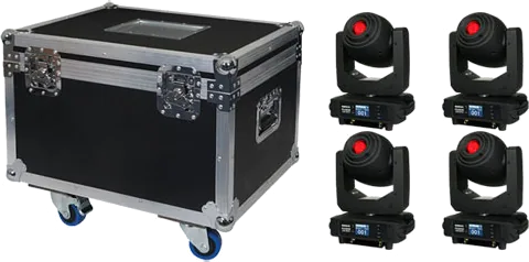Equinox Fusion 150 Spot x4 + Equinox Flight Case