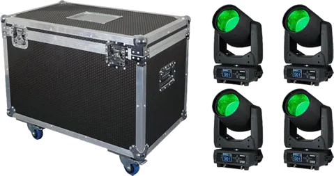 Equinox Fusion 200 Beam x 4 + Equinox Flight Case