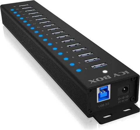 ICY BOX 16 Port USB 3.2 Gen 1 Hub + 1 Charge Port