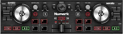 Numark DJ2GO 2 Touch, Pocket DJ Controller with Capacitive Touch Jog Wheels