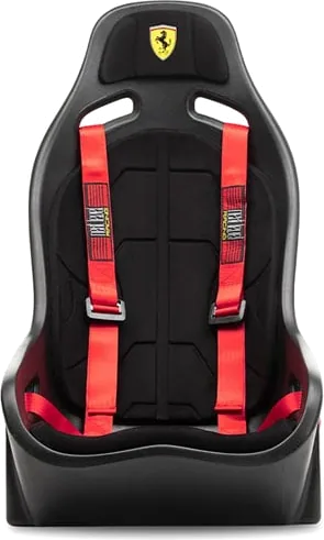 Next Level Racing ES1 Elite Scuderia Ferrari Edition Seat, Five-Axis Roto-Moulded Polymer Shell, PU Foam, Suede Covering