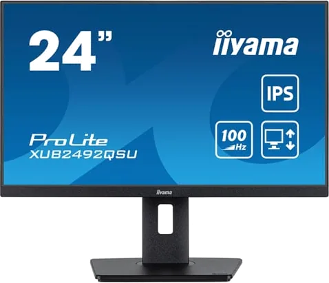 iiyama ProLite XUB2492QSU-B1 24" WQHD 100Hz FreeSync IPS Monitor
