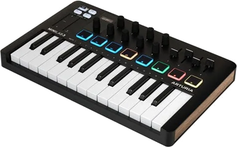 Arturia MiniLab Mk 3 25 Note Velocity-Sensitive Slim Keyboard - Black