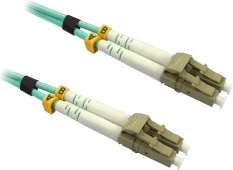 Cables Direct LC UPC to LC UPC OM3 Multimode Fibre Optic Cable 0.5m