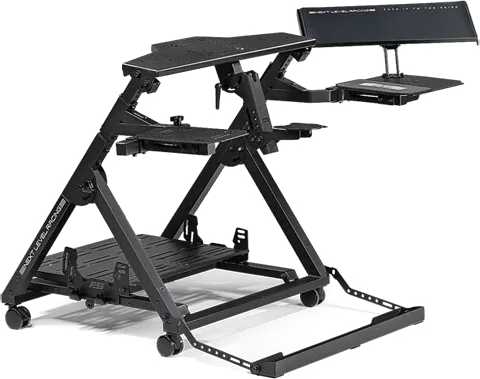 Next Level Racing Flight Stand Pro, Adjustable, Transportable, Wide-frame Design, includes Gaming Chair Cradle