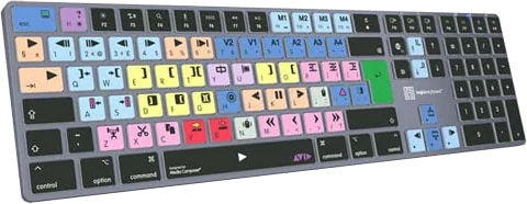 Logickeyboard Titan Avid Media Composer Classic Layout Wireless Mac Keyboard
