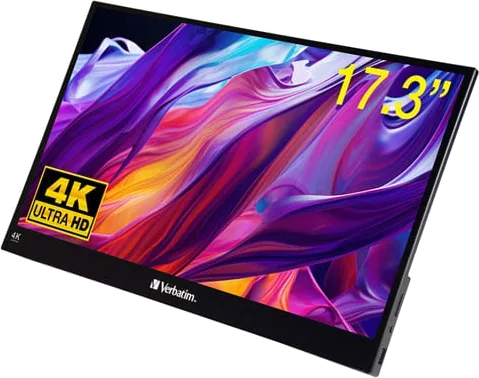 Verbatim 17.3" 4K UHD IPS Portable Touchscreen Monitor with Speakers