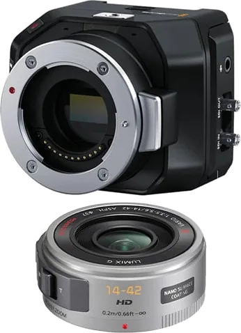 Blackmagic Design Micro Studio Camera 4K G2 with Silver Lumix 14-42mm Lens Bundle