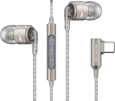 SoundMAGIC E80D In Ear Isolating USB-C Earphones with Integrated DAC- Silver
