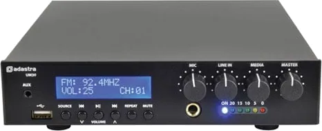 Adastra UM Series Ultra Compact Mixer-Amplifier 100V